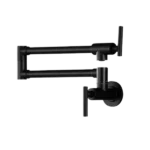 Pot Filler Faucet, Modern Brass Pot Filler Two-Attachment Wall Mount Folding Kitchen Pot Filler Swing Arm