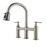 Bridge Kitchen Faucet with Pull-Down Sprayhead in Spot