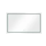 60*36 LED Lighted Bathroom Wall Mounted Mirror with High Lumen+Anti-Fog Separately Control+Dimmer Function