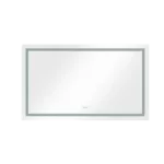 60*36 LED Lighted Bathroom Wall Mounted Mirror with High Lumen+Anti-Fog Separately Control+Dimmer Function