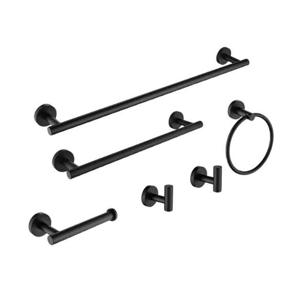 6 Piece Stainless Steel Bathroom Towel Rack Set Wall Mount