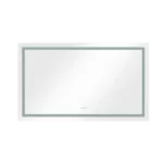 60*36 LED Lighted Bathroom Wall Mounted Mirror with High Lumen+Anti-Fog Separately Control+Dimmer Function