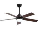42 In Low Profile Ceiling Fan with LED Lights and 5 Wood Blades, 3 Position Tri-Mount, Reversible Dc Motors, for Living Room, Bedroom, Kitchen, Walnut