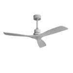 Sofucor 52 Inch Ceiling Fan No Light,3 Blade Ceiling Fan,Indoor Outdoor Ceiling Fan With Remote Control, Noiseless Reversible Dc Motor For Bedroom/Living Room/Farmhouse/Porch,Modern,Silver