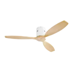52 in. Indoor/Outdoor White Ceiling Fan without light, Remote Control and 6 Speed Reversible DC Motor
