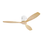 52 in. Indoor/Outdoor White Ceiling Fan without light, Remote Control and 6 Speed Reversible DC Motor