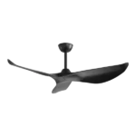 52 in. 6 fan speeds Matte Black Ceiling Fan With 3 Blade