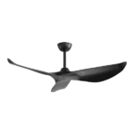 52 in. 6 fan speeds Matte Black Ceiling Fan With 3 Blade