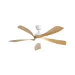52 in. Indoor/Outdoor Modern White Downrod Ceiling Fan with Led Lights and 6 Speed DC Remote