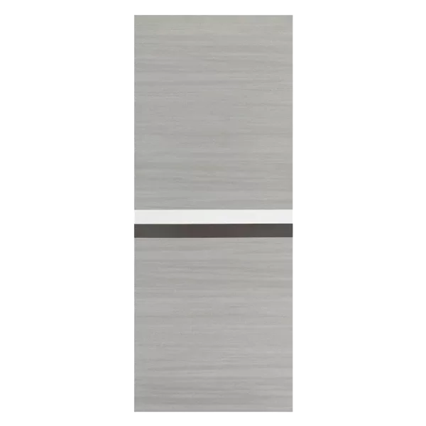 ELF 32" x 84" Melamine Integrated Door Slab + 6.6FT Sliding Track Kit + Adjustable Floor Guider + Pull Handle, Modern Interior Door panel, Protected By 2mm Thick Melamine Layer, Moisture-proof
