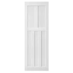 ELF 32" x 80" Five Panel Real Primed Door Slab + 6.6FT Barn Door Sliding Hardware + Adjustable Floor Guider + Pull Handle, DIY Unfinished Paneled Door, Modern Interior Barn Door, Moisture-proof