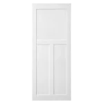 ELF 32" x 80" "T" Style Real Primed Door Slab + 6.6FT Barn Door Sliding Hardware + Adjustable Floor Guider + Pull Handle, DIY Unfinished Paneled Door, Modern Interior Barn Door, Moisture-proof