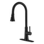 Single Handle Pull Down Kitchen Faucet with Spot Resistant in Matte Black