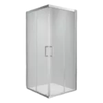 36 in. W x 76 in. H Nickel Sliding Semi-Frameless Shower Door in Aluminum
