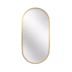 36 in. W x 18 in. H Oval Gold Framed Stainless Steel Wall Mount Bathroom Vanity Mirror