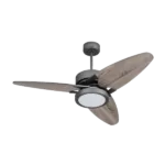 52 in. Jet Black Smart Ceiling Fan with Light Kit and Reversible DC Motor