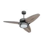52 in. Jet Black Smart Ceiling Fan with Light Kit and Reversible DC Motor