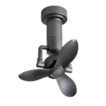 16 in. Ceiling Fan in Jet Black with Remote Control