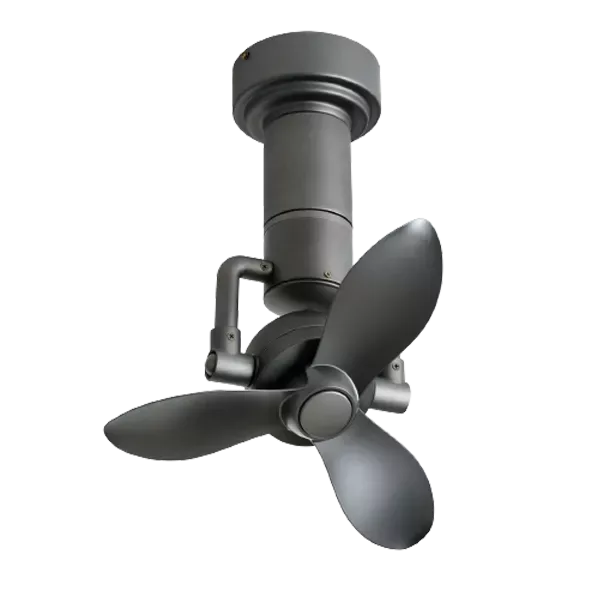16 in. Ceiling Fan in Jet Black with Remote Control
