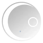 30 in. W x 30 in. H Silver LED Dimmable Round Frameless Wall Bathroom Vanity Mirror