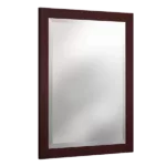 24 in. W x 30 in. H Framed Rectangular Beveled Edge Bathroom Vanity Mirror in Espresso