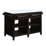 ACME Darwid Kitchen Island in Marble Top Top & Espresso Finish AC00306