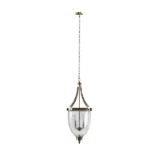2-Light Bowl Shaped Glass Chandelier with Adjustable Height For Indoor