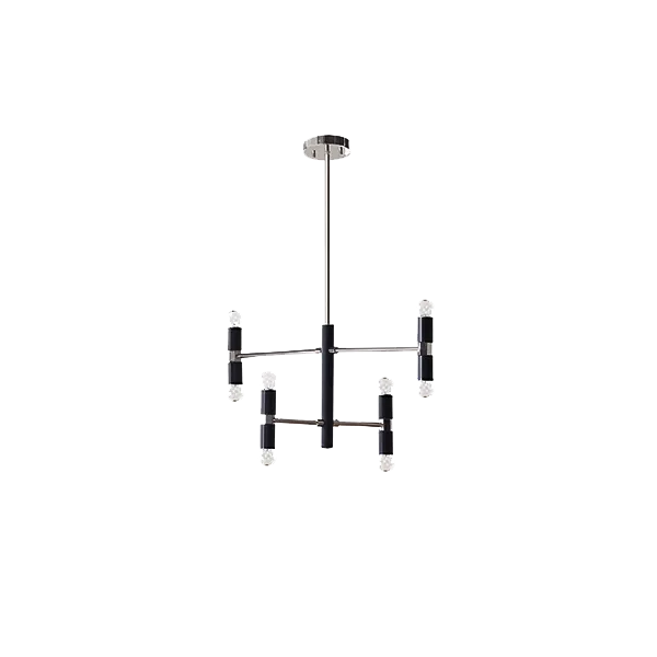 8-Light Sputnik Sphere Chandelier Hanging with Adjustable Height For Indoor