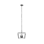 Farmhouse Metal Pendant with White/Black Finish For Indoor