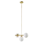 Modern Farmhouse Chandelier - Brass Gold, Adjustable (3-Light) For Indoor
