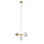 Modern Farmhouse Chandelier - Brass Gold, Adjustable (3-Light) For Indoor