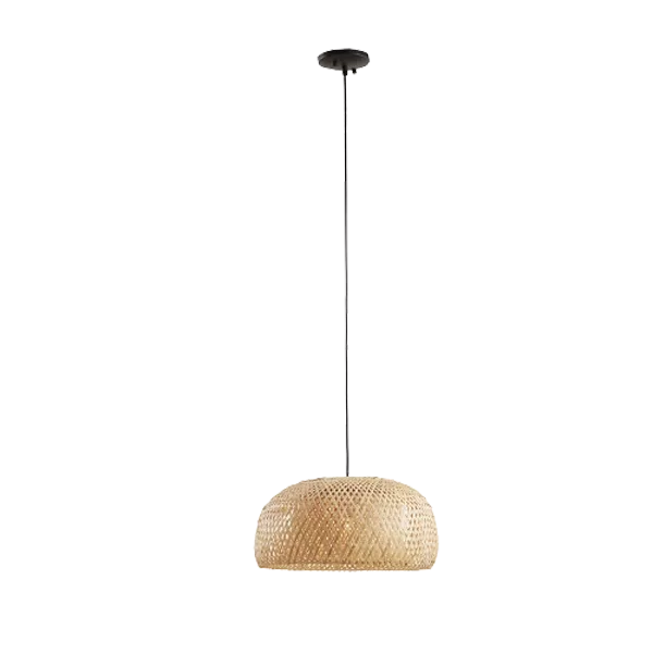 Astrid Bowl Shaped Bamboo Pendant Light with Bamboo Shade For Indoor