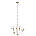 6-Light Matte Gold Wagon Wheel Classic Chandelier for Entryway/Dining Room with no Bulbs For Indoor