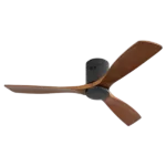 mollie 52-Inch Outdoor Ceiling Fan with LED Light Remote Control for Patio Porch Kitchen Living Dining Room Bedroom Indoor Home Office Reversible DC Motor Modern 3 Wood Blades 6-Speeds Noiseless Black