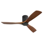 mollie 52-Inch Outdoor Ceiling Fan with LED Light Remote Control for Patio Porch Kitchen Living Dining Room Bedroom Indoor Home Office Reversible DC Motor Modern 3 Wood Blades 6-Speeds Noiseless Black