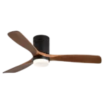 52 Inch Indoor Ceiling Fan With Lights 3 Carved Wood Fan Blade Noiseless Reversible Motor Remote Control With Light