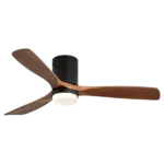 52 Inch Indoor Ceiling Fan With Lights 3 Carved Wood Fan Blade Noiseless Reversible Motor Remote Control With Light