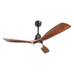 52inch Outdoor Farmhouse Ceiling Fan with Remote Carved Wood Fan Blade Reversible Motor