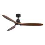 SYNGAR Ceiling Fan with Remote for Bedroom, Indoor Ceiling Fan with Reversible Motor, 6 Speeds and Timer, Brown, LJ2605