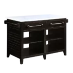 ACME Darwid Kitchen Island in Marble Top Top & Espresso Finish