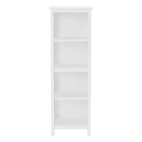 16 in. W x 48 in. H Free-Standing Modern Bath Tall Storage Shelf in White