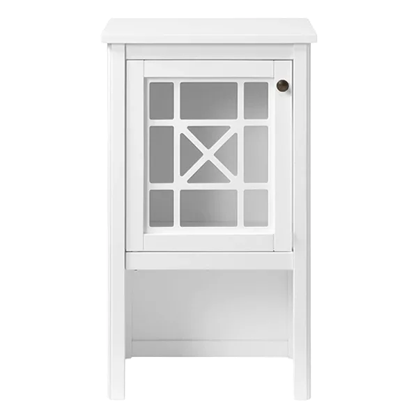 Wood Derby 17"W X 29"H Deluxe Free Standing Bath Storage Hutch in White Color