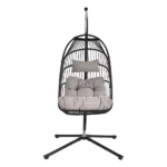 Swing Egg Chair With Stand for Outdoor Balcony Indoor and Bedroom
