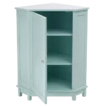Modern Style MDF Green Bathroom Cabinet Triangle Corner Storage Cabinet with Adjustable Shelf
