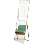 22 in. W x 65 in. H Large Rectangular Aluminum Framed Wall/Floor Mirror Bathroom Vanity Mirror in Gold