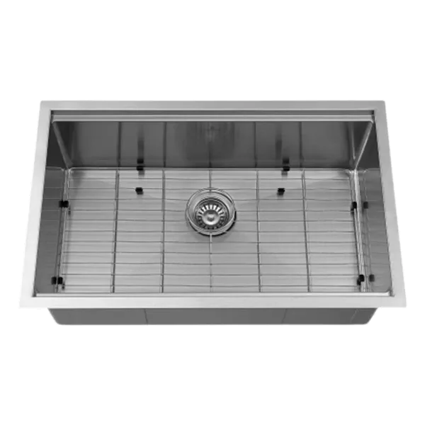Stainless Steel 30 in. Single Bowl Undermount Workstation Kitchen Sink with Integrated Ledge