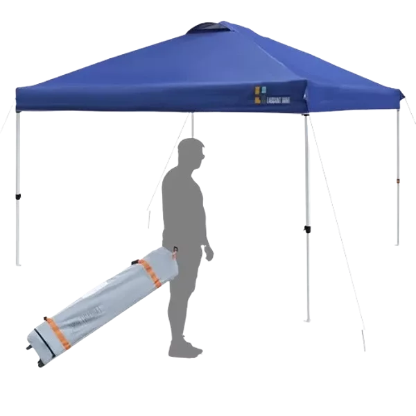 10 ft. Width x 10 ft. Length Folding Pop-Up Canopy with Roller Bag in Blue Color