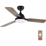Simple Deluxe 44-inch Ceiling Fan with LED Light and Remote Control, 6-Speed Modes, 2 Rotating Modes , Timer