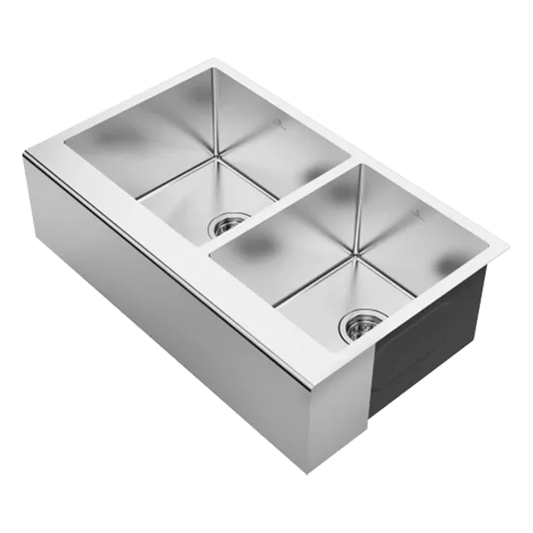 33"L Double Basin Stainless Steel Kitchen Sink with Rectangular Shape