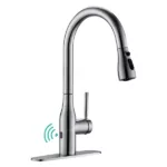 Touchless Single Handle Pull-down Kitchen Faucet with Deck Plate